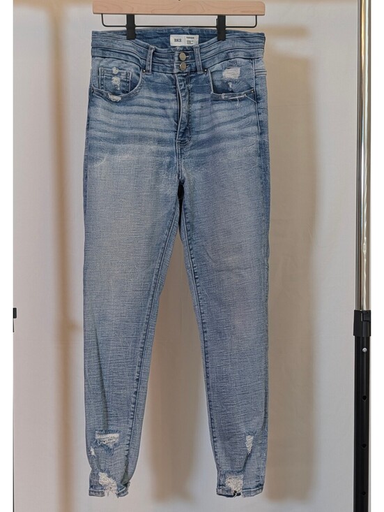 BKE Denim - BKE High Rise Ankle Skinny Jeans Distressed Light Wash Acid Denim Size 28